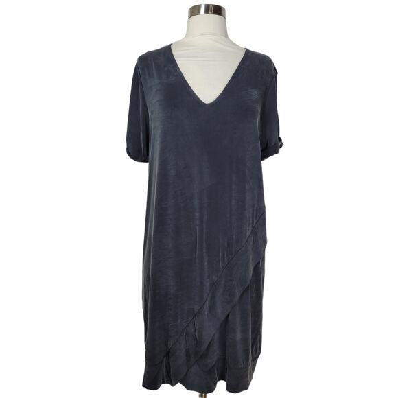 Anthropologie Dolan Left Coast Collection Gray V-Neck Tunic T-Shirt Dress Size M - Picture 1 of 9
